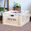 unfinished burlywood Solid wood pine wine box ,wine stroage box
