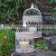 Wrought iron vintage white iron bird cages garden decoration