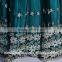 High Quality new arrival dark green embroidered long dress