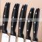 6 pcs forged pom handle kitchen knife set 440 stainless steel blade with magnetic bamboo knife block