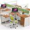 Hot sale 2 seat computer tesk workstation /partition office furniture office desk with three drawers foshan