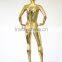 FAF-6 golden plated female full body mannequin 174cm high quality Fiberglass Mannequin sexy Female Mannequin