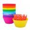 kitchen tools non-stick cookware Silicone Baking Cups, Custom Private Christmas gifts Cupcake Cup