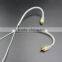 Replacement in ear monitor( 535) upgrade cable plated silver with ear hook and gold plated 3.5mm slim plug