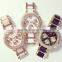 2016 new fashion luxury three lines diamond bezel geneva quartz watch women dress watches for ladies