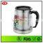 Customized 16 oz insulated stainless desk mug with handle