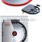 Plastic packaging disk for large circular saw blades with hanging loop Disk Pack PD