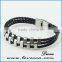 genuine mens handmade braided leather bracelet