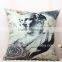 100% short soft velvet printed cushion