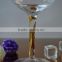 Crystal high quality wine glass cup with golden stem from Bengbu Cattelan Glassware Factory
