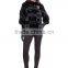 2015 wholesale new style black short real sheep fur coat for women