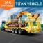 Titan 3 4 axles 50 60 tons semi gooseneck low bed trailer for sale in uk