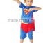 Kids clothing high quality children clothing kids wear new fashion superman cartoon wear short sleeve top and pants outfits