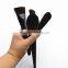 Wholesale Travel kit 4pcs vegan private label Matte black wooden cosmetics makeup brush set synthetic hair make up brushes