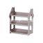 3-Shelf Multifunction Shelving Unit Plastic Storage Rack With Home Shape Wine Organizer