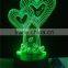 7 color changing led lamp dolphin night light with socket