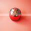 Red glass candle jar egg shape
