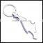 Custom stainless steel clothes hanger shape Key Chain with low moq manufacturer