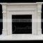 Modern home decoration use hand carved natural marble fireplace mantels