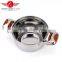 2016 Hot Selling Stainless Steel Casserole set Cooking Pot Soup Pot with glass lid Cookware Set