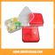 Wholesale new design Mini square Shape Plastic Pill Box With 4 Compartments PP+PS Pill Box