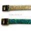 Gem Bracelet with Zinc alloy locking part, Hot Sale Gift Leather with Crystal Gem Decoration