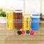 2017 Customized according to customer logopop-top can plastic cans bottle PC anti leak sport bottle