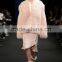 2016 best selling winter women pink sexy fox fur coat OEM service