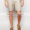 Custom Side Slant Pocket Men's Grey Blank Slim Fit 65% Cotton 35% Polyester Stretch Twill Concealed Fly Casual Shorts