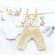 Most Popular 100% Cotton Tops and Beige Shortall Baby Clothes For Kids Boy With Bow Tie