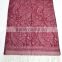 2017 the latest lady jacquard soft 100%acrylic paisley floral scarf shawl