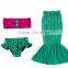 Girls Kids Swimmable Mermaid Tail Swimwear Bikini Bathing Suit Swimsuit