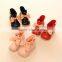 S16870A 2017 cute Jelly Bowknot kids pvc rain shoes