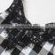 ShiJ 2017 New Design Brand Casual Black White Lattice Lace Vest Women Dresses