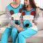 2015 wholesale blue cotton couple winter pajamas