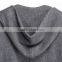 Women's fashion grey thick long hoodie cardigan sweater with high quality