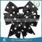 Silk screen printing new charming satin ribbon bow with polka dots