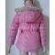2015Medium Style Pure Color girls Cotton-Padded Clothes With Fur Collar
