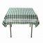 54x54" dinning polyester checker tablecloth white and green