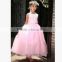 2017 new hot flower waisted dress , princess long skirt for kids