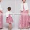 2015 new design floral Chiffon mother and daughter clothing, mother and daughter dress design