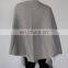 2015 New Fashion Style 7gg Ribbed Knitted Pure Cashmere Poncho Shawls