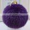 Fur ball/bobble car keychain rabbit fur ball pendant bag charm fashion