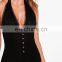 MIKA72157 2017 Women Summer Sexy Kaitlyn Sheer Halterneck Bodysuit