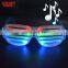 2018 New Arrival Sound Activated Plastic Flashing Led Glasses