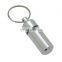 Waterproof Aluminum Keychain Pill Cylinder Box Travel Container Case