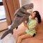 Simulation Big mouth sharp teeth plush toy shark for sleeping as present
