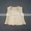 2020 Hot Sale Kids Girl Clothes Top Solid Color Sleeveless Baby  Girls Linen Vest