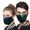 Reusable Washable Silvadure Printed Green Tartan Antibacterial Knitted Fashion Sports Mask