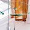 Triangle tempered glass table top with professional chamfering
